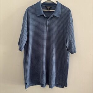 Brooks‎ Brothers Country Club Polo Shirt Men XXL Blue Cotton Performance Golf